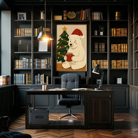 Cozy Christmas Bear Poster