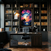 Fantastical Landscape Art Print for Abstract, Artistic, or Pop Culture Poster