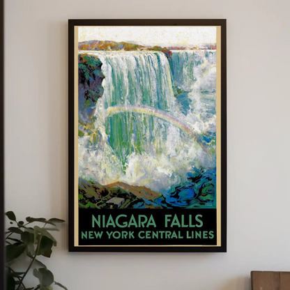 Niagara Falls New York Central Lines Vintage Poster