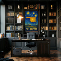 Oklahoma Starry Night Tribute Poster