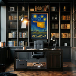 Oklahoma Starry Night Tribute Poster