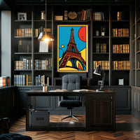 Pop Art Eiffel Tower Poster