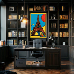 Pop Art Eiffel Tower Poster
