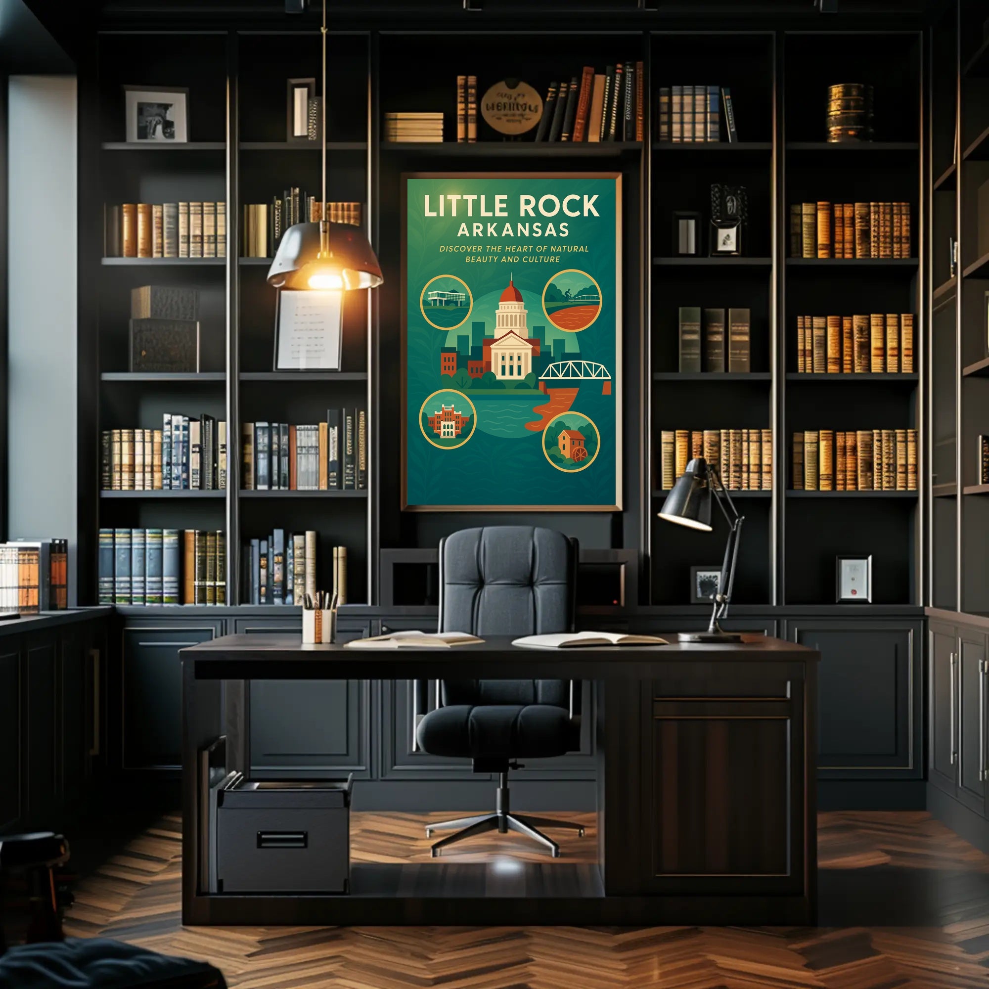Little Rock, Arkansas Discover Natural Beauty and Culture Poster PosterGoat