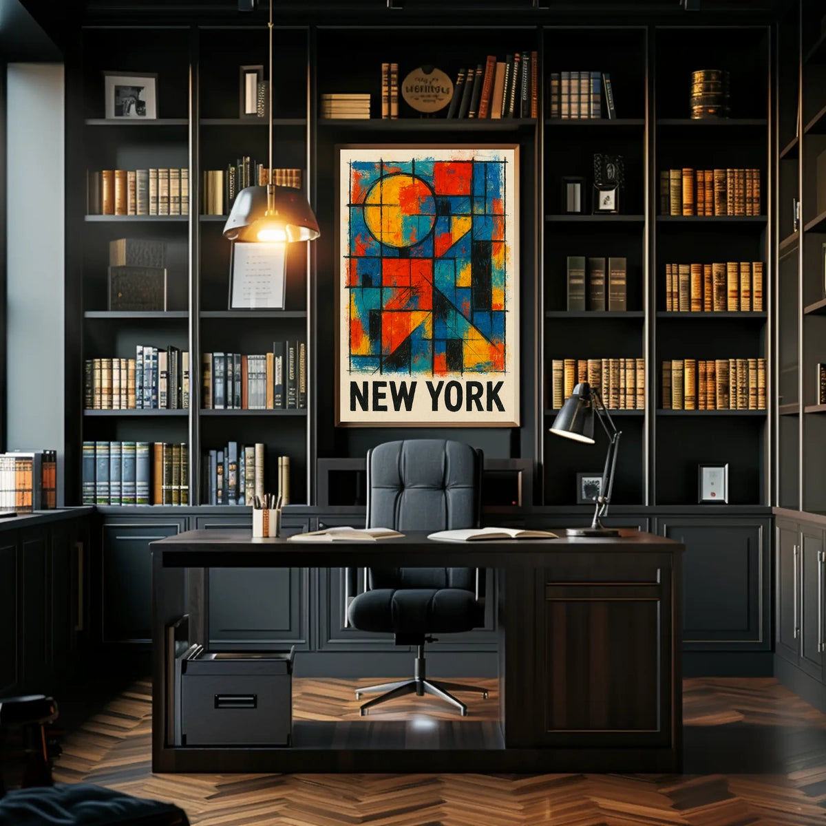 New York Abstract Poster