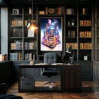 Neon Cityscape Poster
