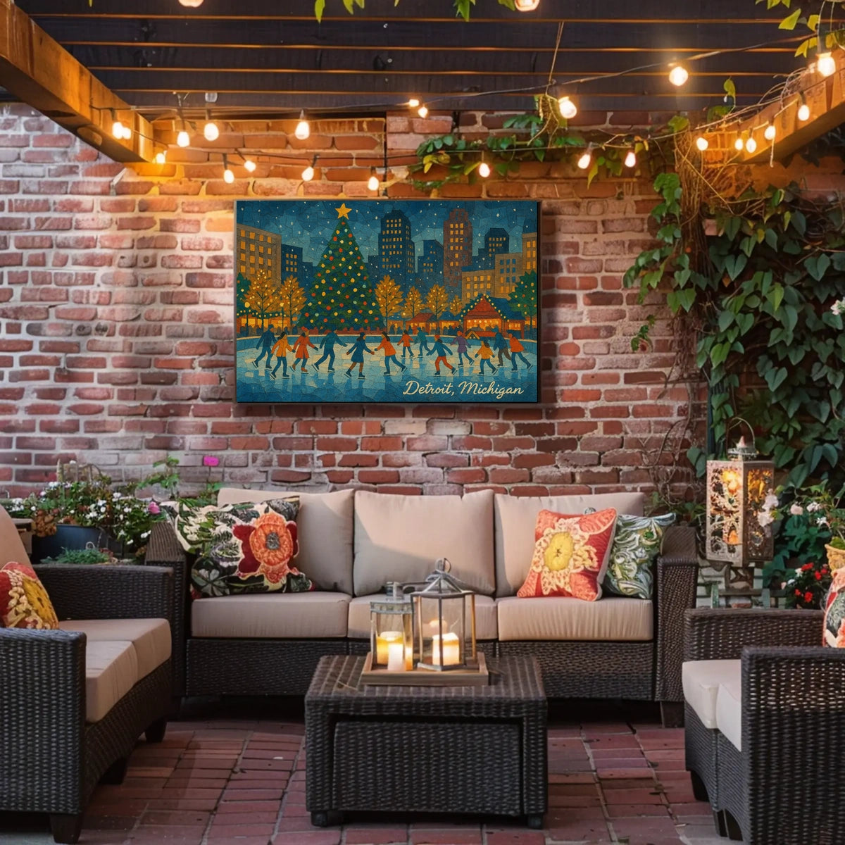 Winter Festivities in Detroit Poster