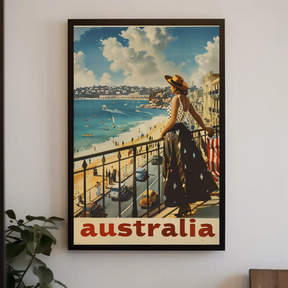 Vintage Travel Poster - Australia Balcony View