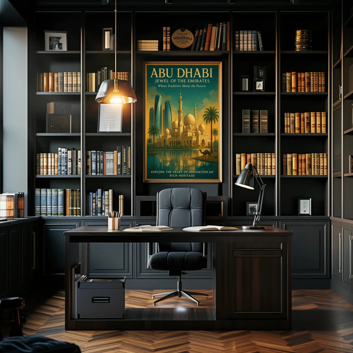 Abu Dhabi Wonders Tradition Meets Modernity Travel Poster