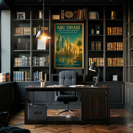 Abu Dhabi Wonders Tradition Meets Modernity Travel Poster