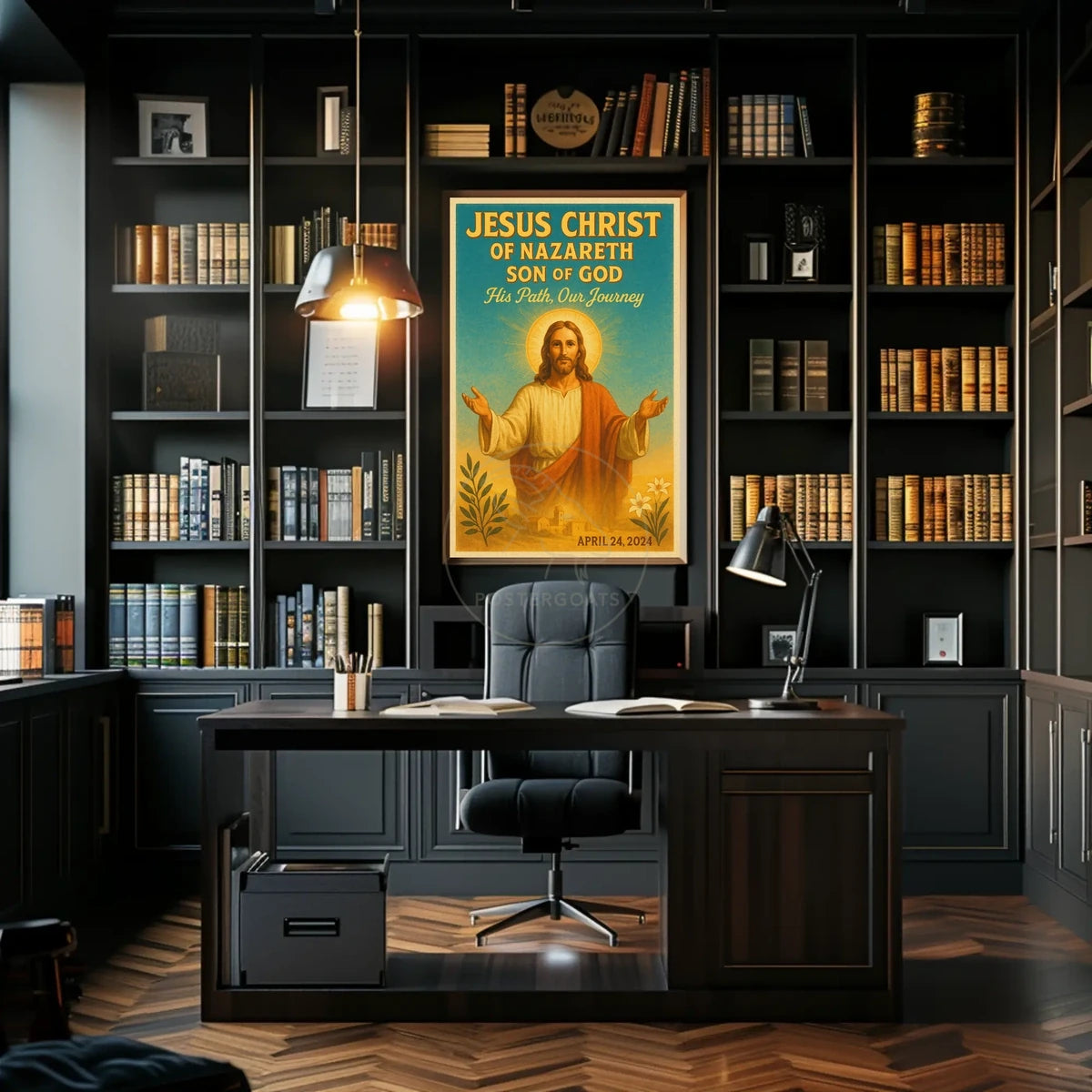 Sacred Jesus Vintage Art Religious Heritage Poster