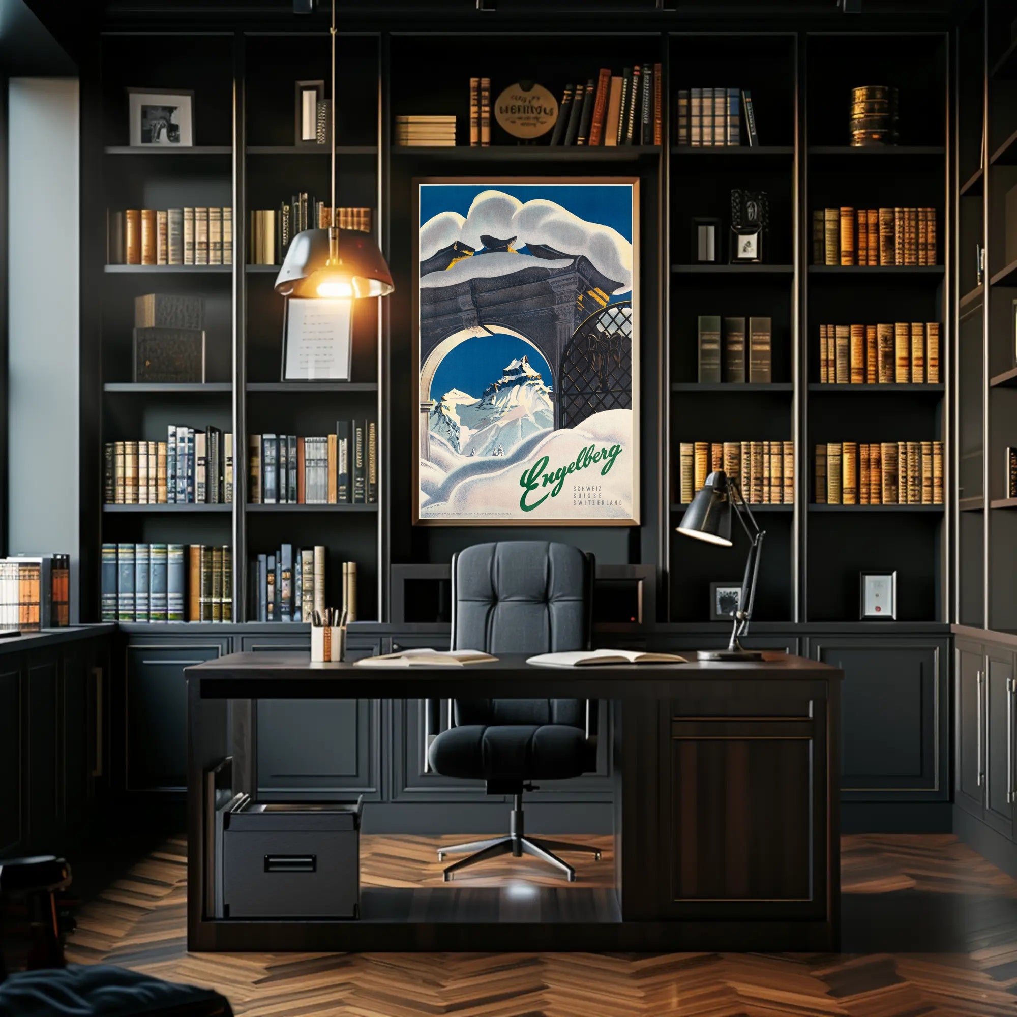 Vintage Engelberg Switzerland Travel Poster PosterGoat