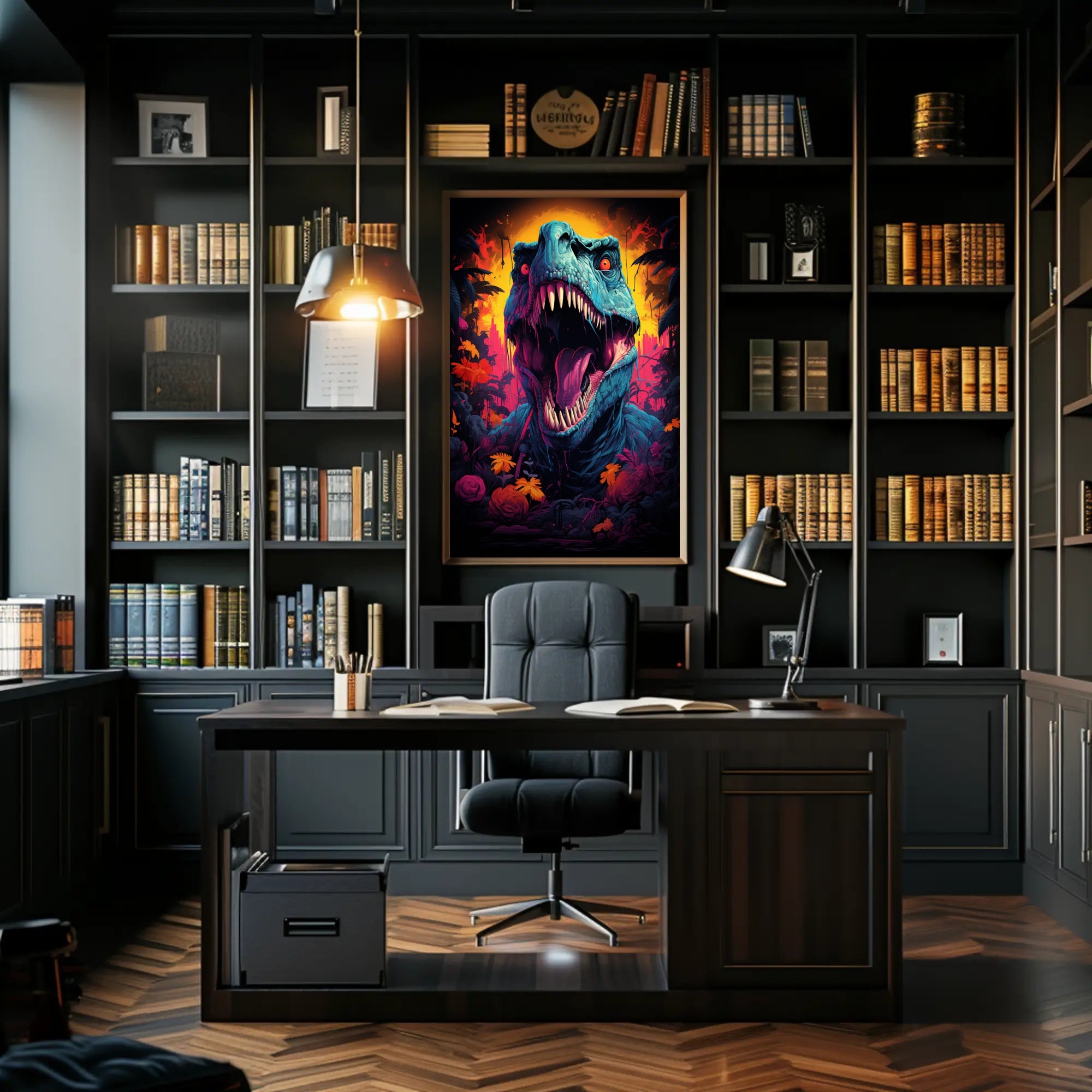 Roaring Jurassic Poster PosterGoat