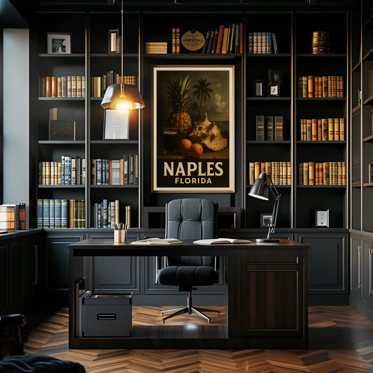 Tropical Essence Of Naples Poster Coastal Wall Art Decor