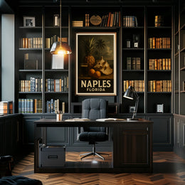 Tropical Essence Of Naples Poster Coastal Wall Art Decor