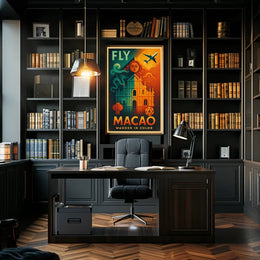 Travel to Macao Vibrant Exploration Travel Poster PosterGoat