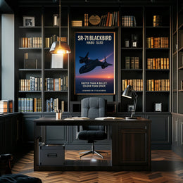 SR-71 Blackbird Vintage Aviation Cold War Military Poster