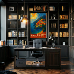Amalfi Coast Poster Wall Art For Coastal Decor Gift