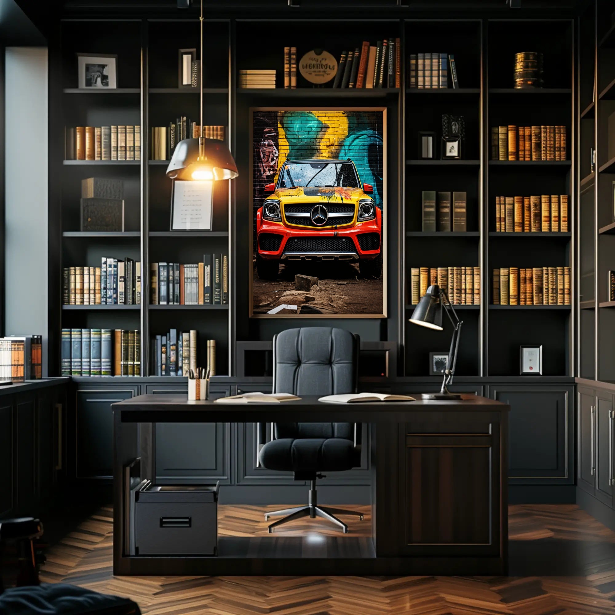 Vibrant Automotive Art Poster PosterGoat