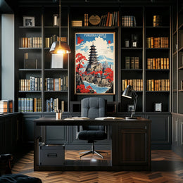 Fukuoka Castle Heritage Art Print - Cultural or Heritage Poster