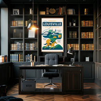 Louisville Charm: Modern Travel Poster PosterGoat