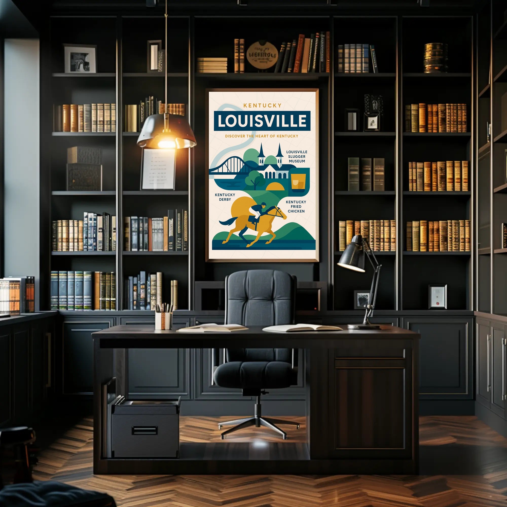 Louisville Charm: Modern Travel Poster PosterGoat