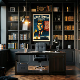 John F. Kennedy Vintage Patriotic Historical or Presidential Poster