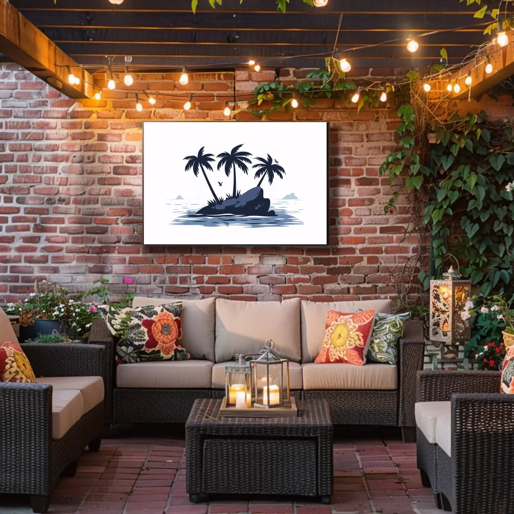Tropical Island Escape Modern Art Poster