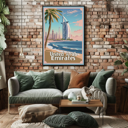 Dubai's Modern Skyline United Arab Emirates Poster