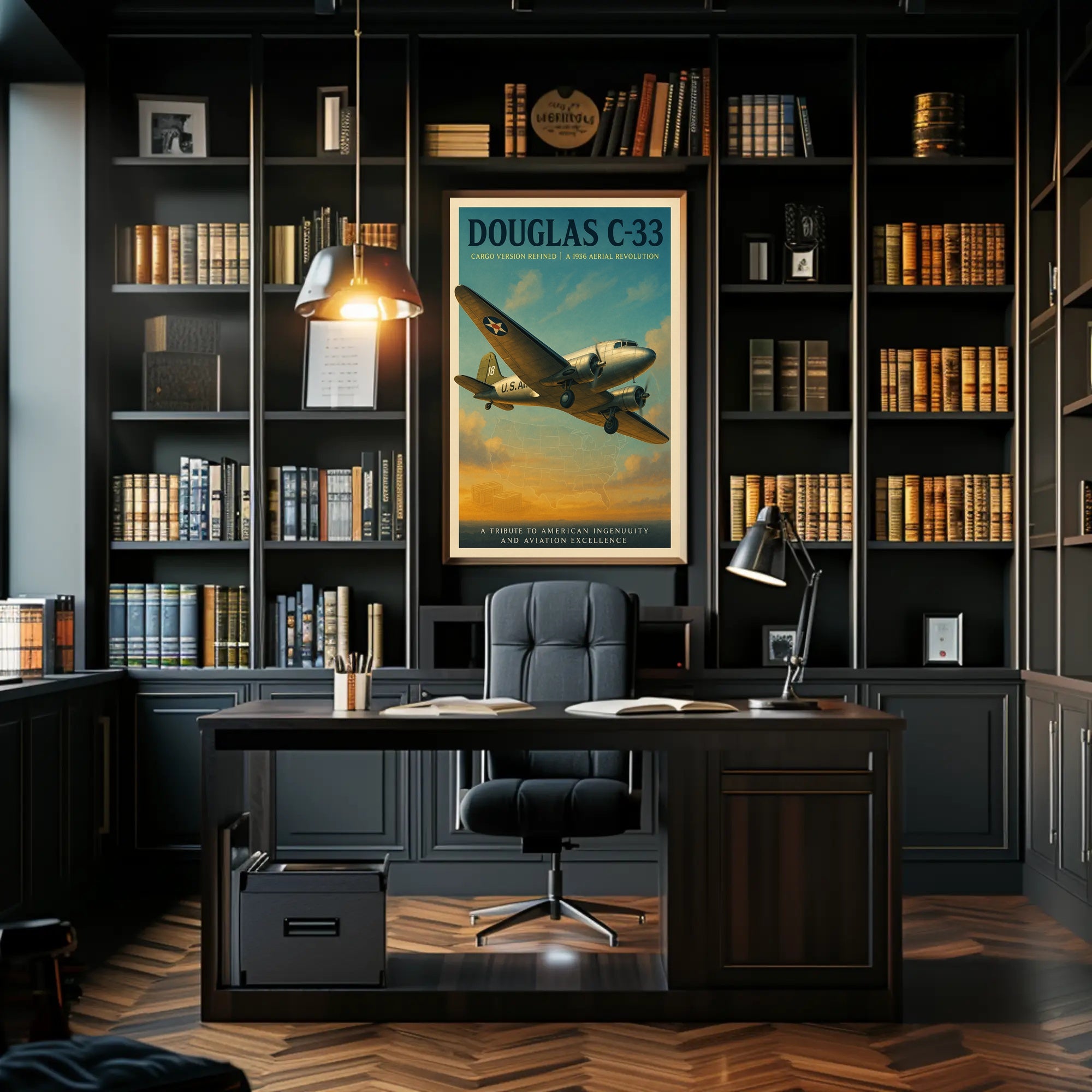 Douglas C-33 Vintage Aviation Poster Print