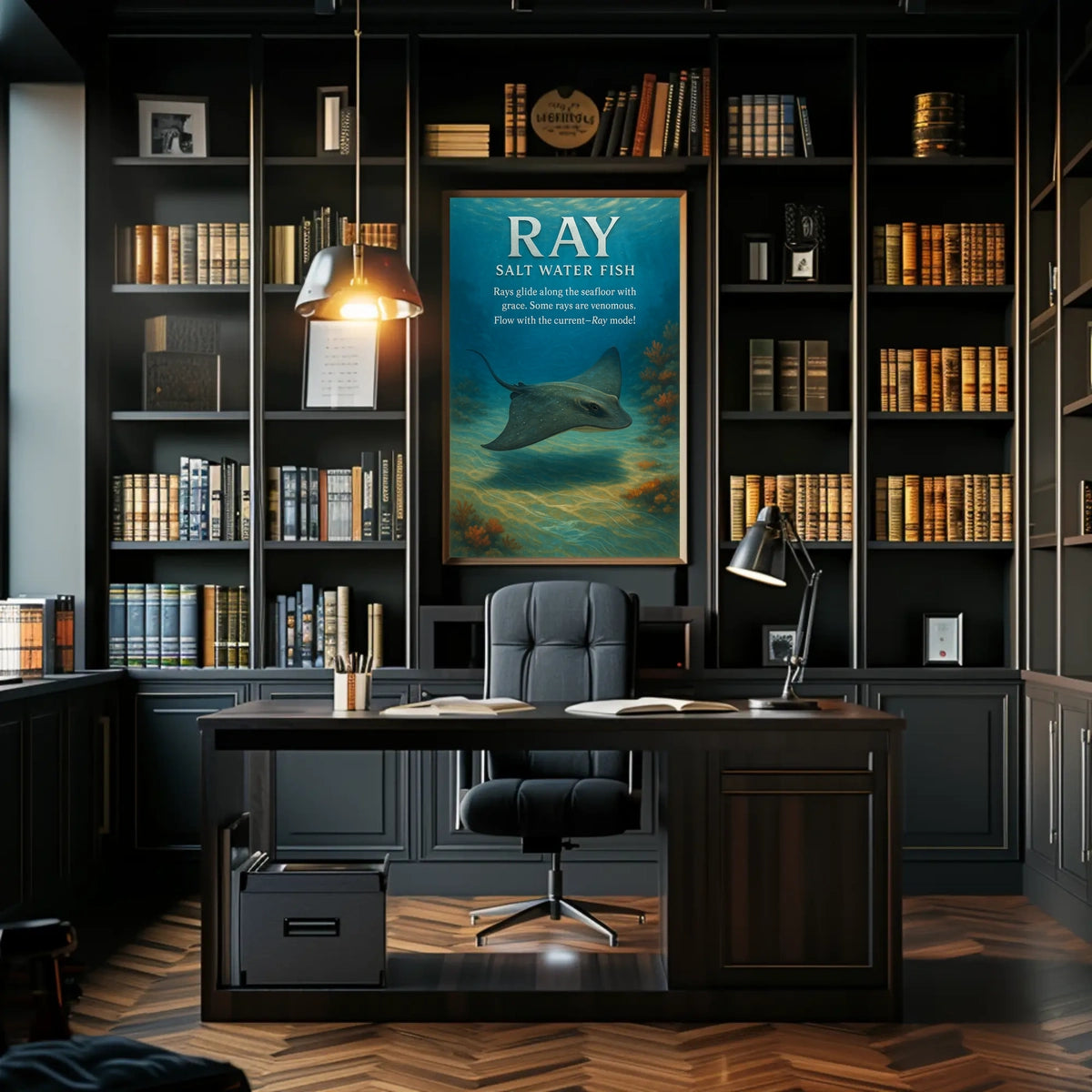 Rays Graceful Saltwater Fish Poster