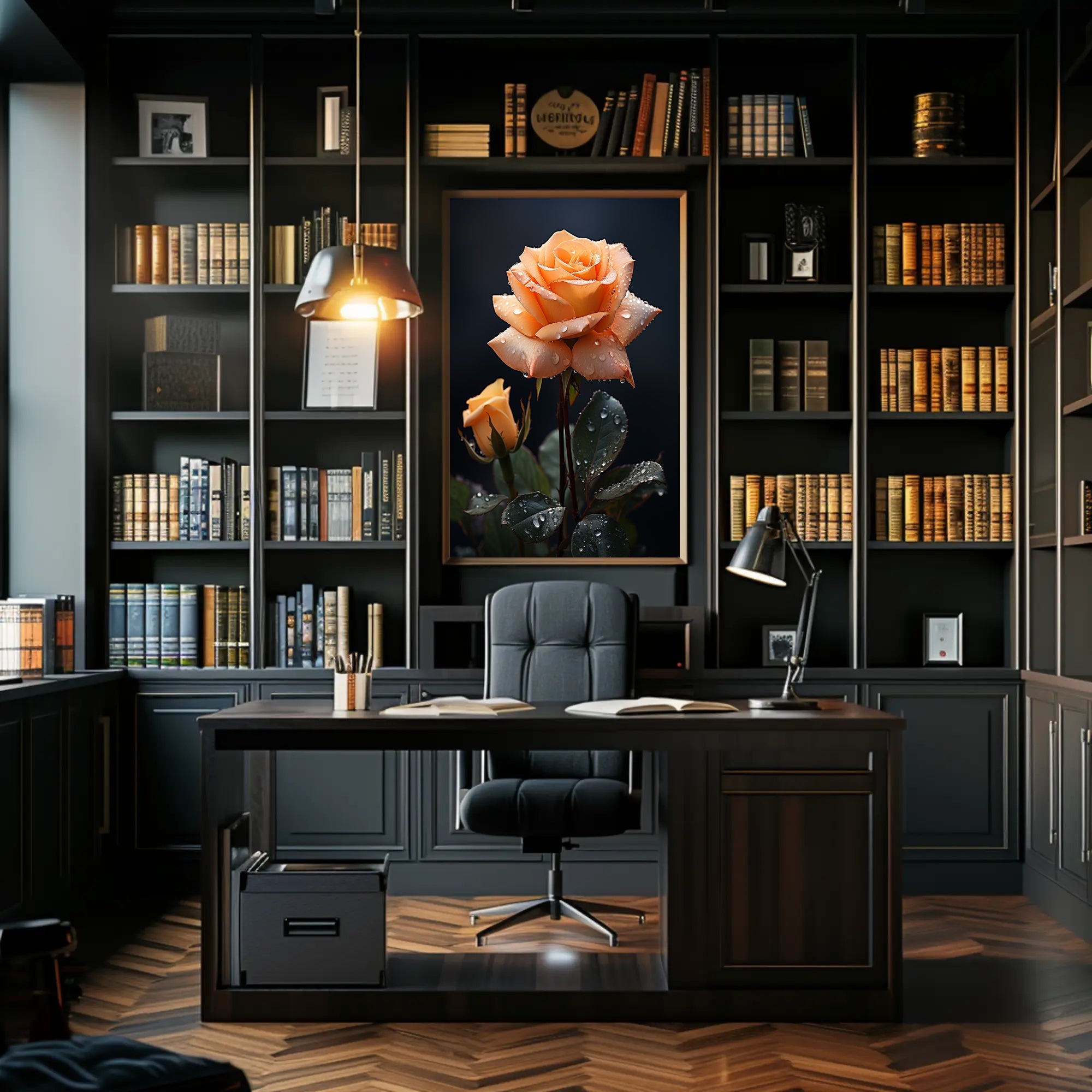 Dew-Kissed Rose Poster PosterGoat