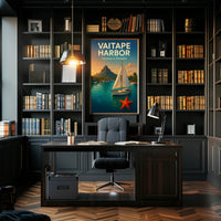 Vaitape Harbor Tropical Escape Travel Poster PosterGoat