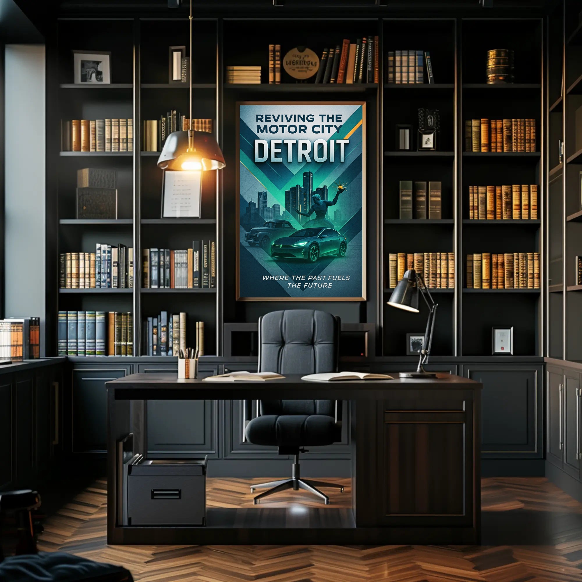 Reviving the Motor City Detroit Poster PosterGoat