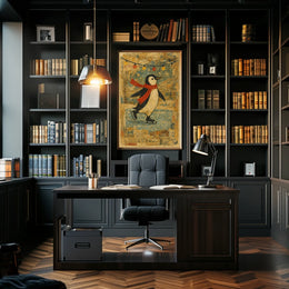 Skating Penguin Delight Poster