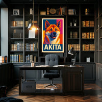 Akita Portrait Poster