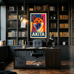 Akita Portrait Poster