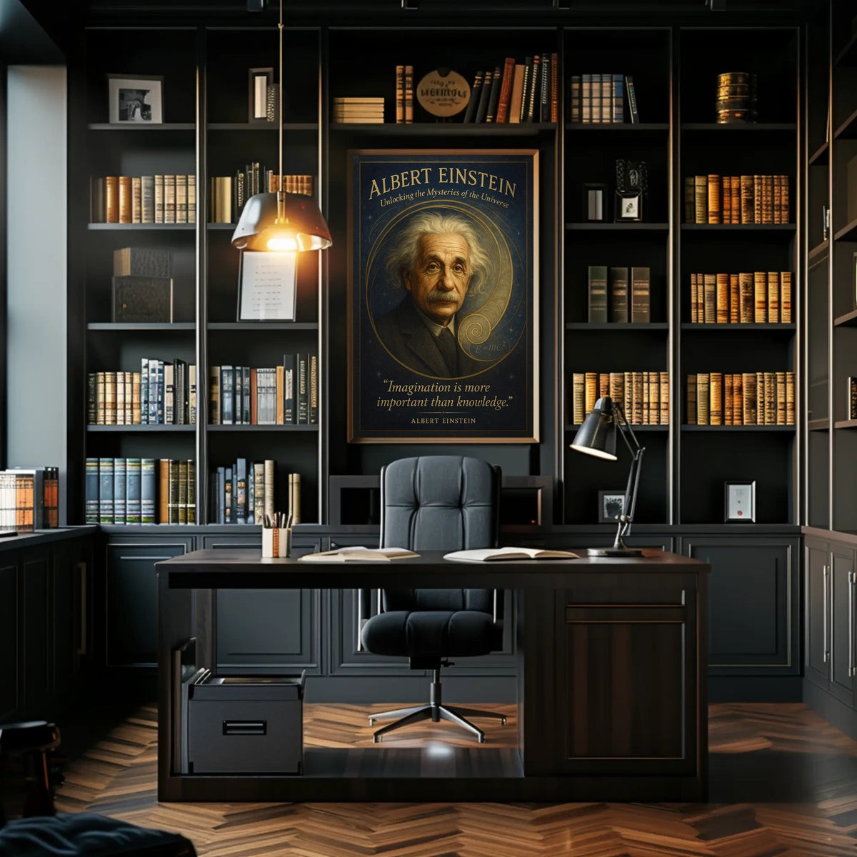 Albert Einstein Inspirational Science Art Poster Print
