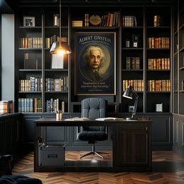 Albert Einstein Inspirational Science Art Poster Print