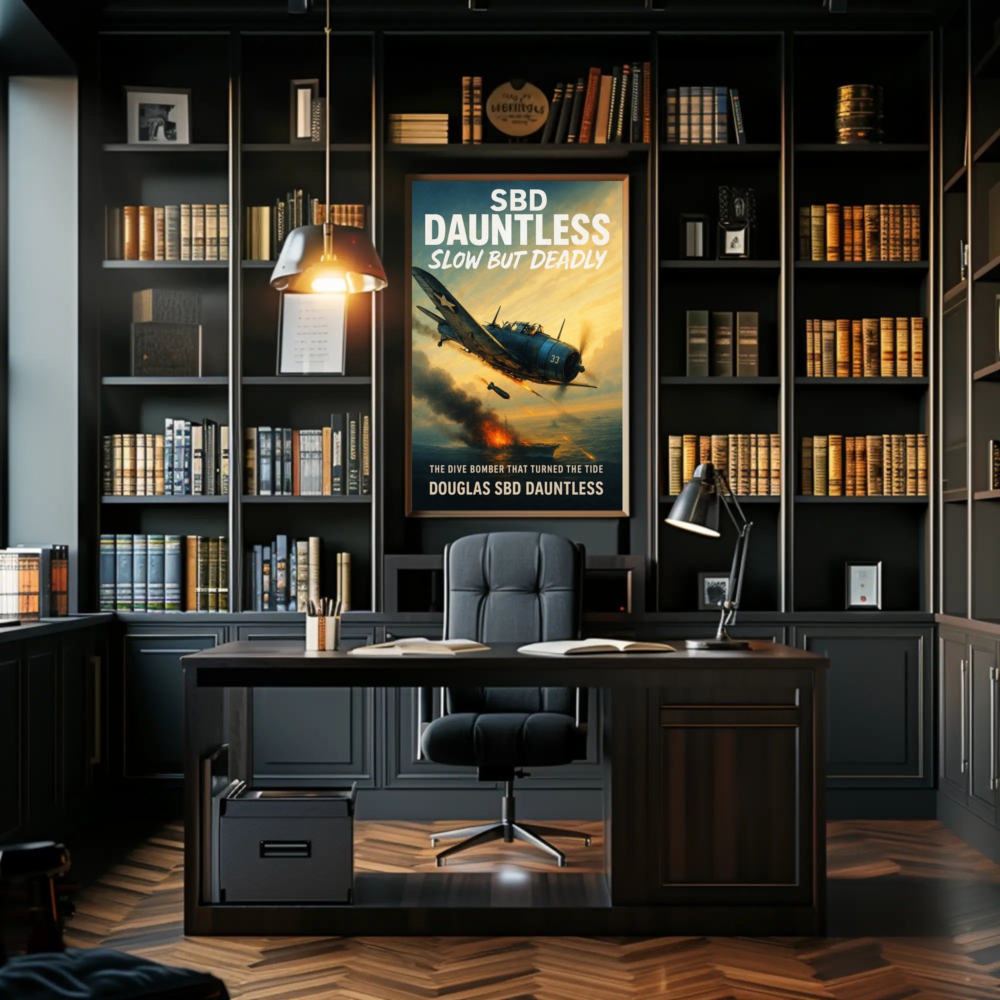 Douglas SBD Dauntless The Dive Bomber Poster PosterGoat