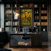 Jim Thorpe Iconic Sports Legend Poster