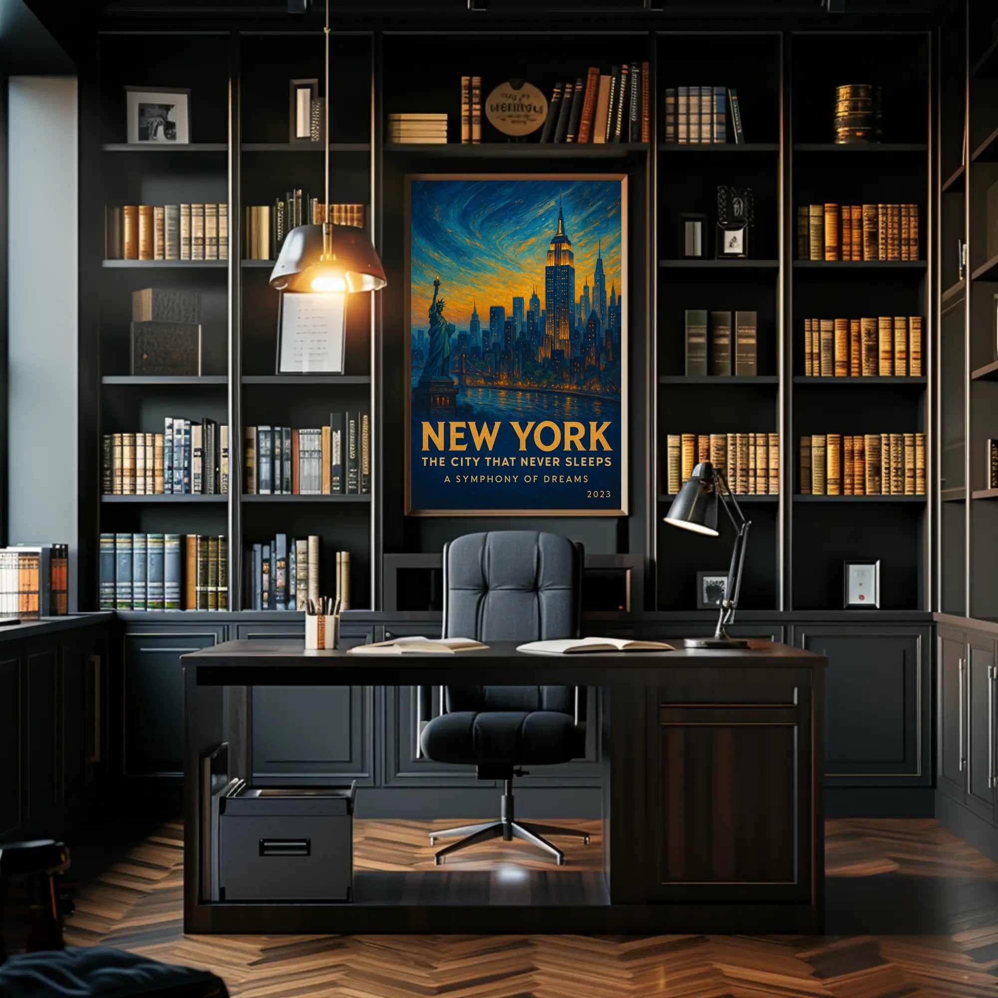 New York Vintage Travel Poster A Symphony Of Dreams