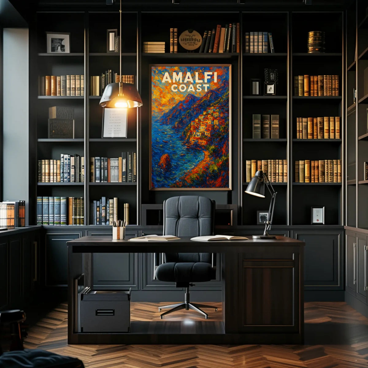 Amalfi Coast Poster Wall Art Print 18x24 Coastal Decor