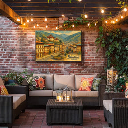 Bhutan Thimphu Wanderlust Travel Photography Poster