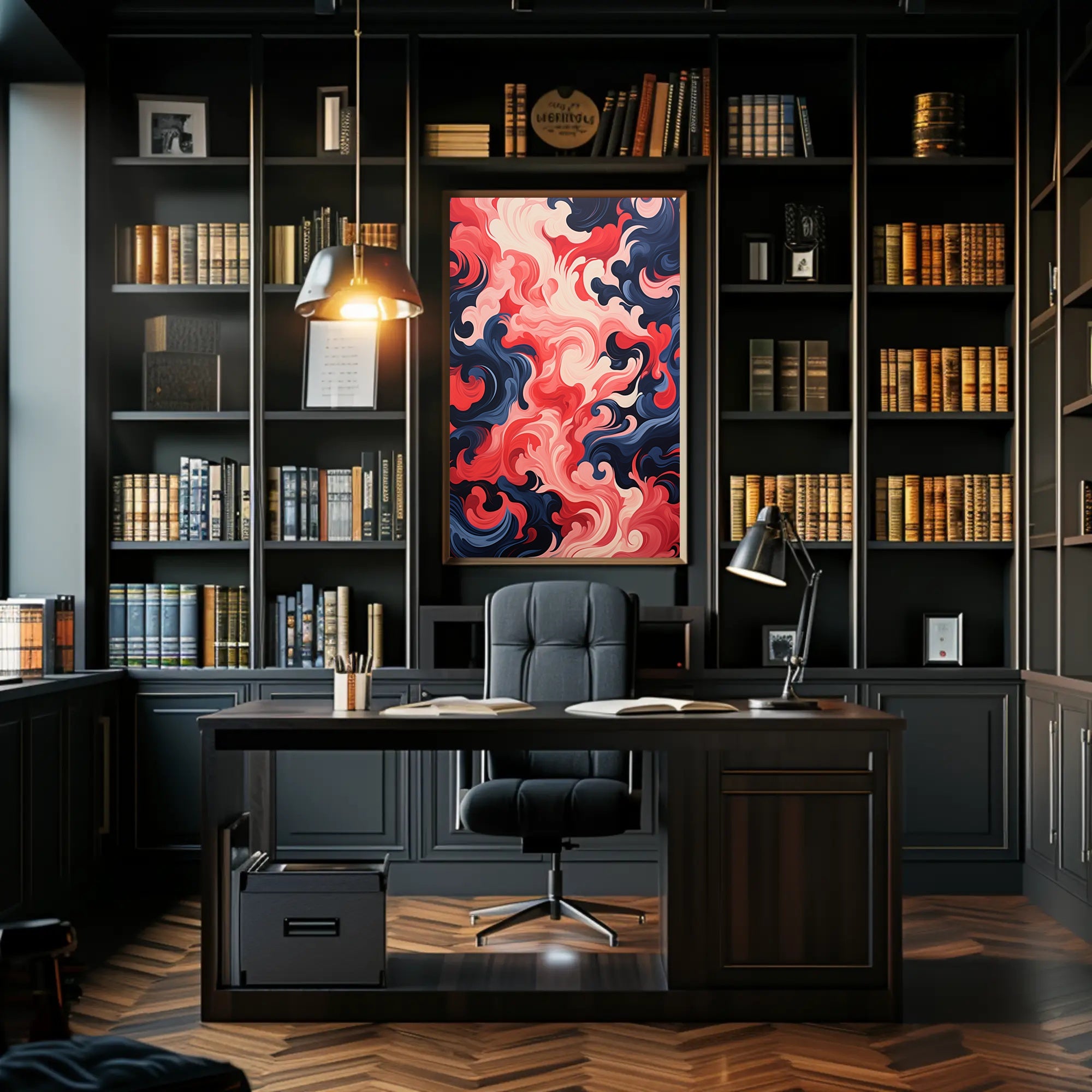 Swirling Abstract Waves Abstract Poster
