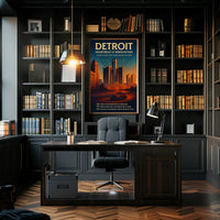 Detroit Heartbeat of Innovation Poster Art Print PosterGoat