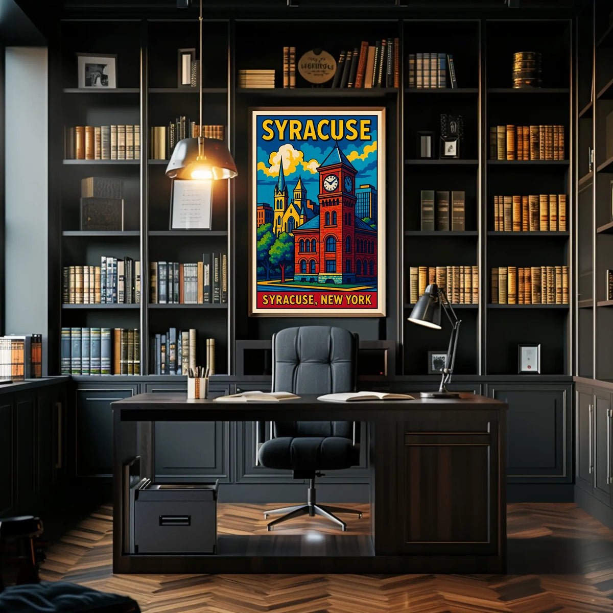 Syracuse, New York Architectural Charm Poster