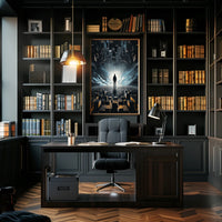 Surreal Futuristic Landscape: Abstract Sci-Fi Poster