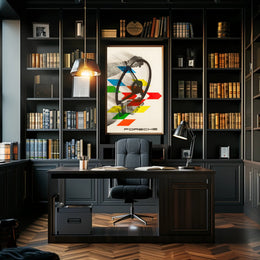Porsche Steering Wheel Art Poster