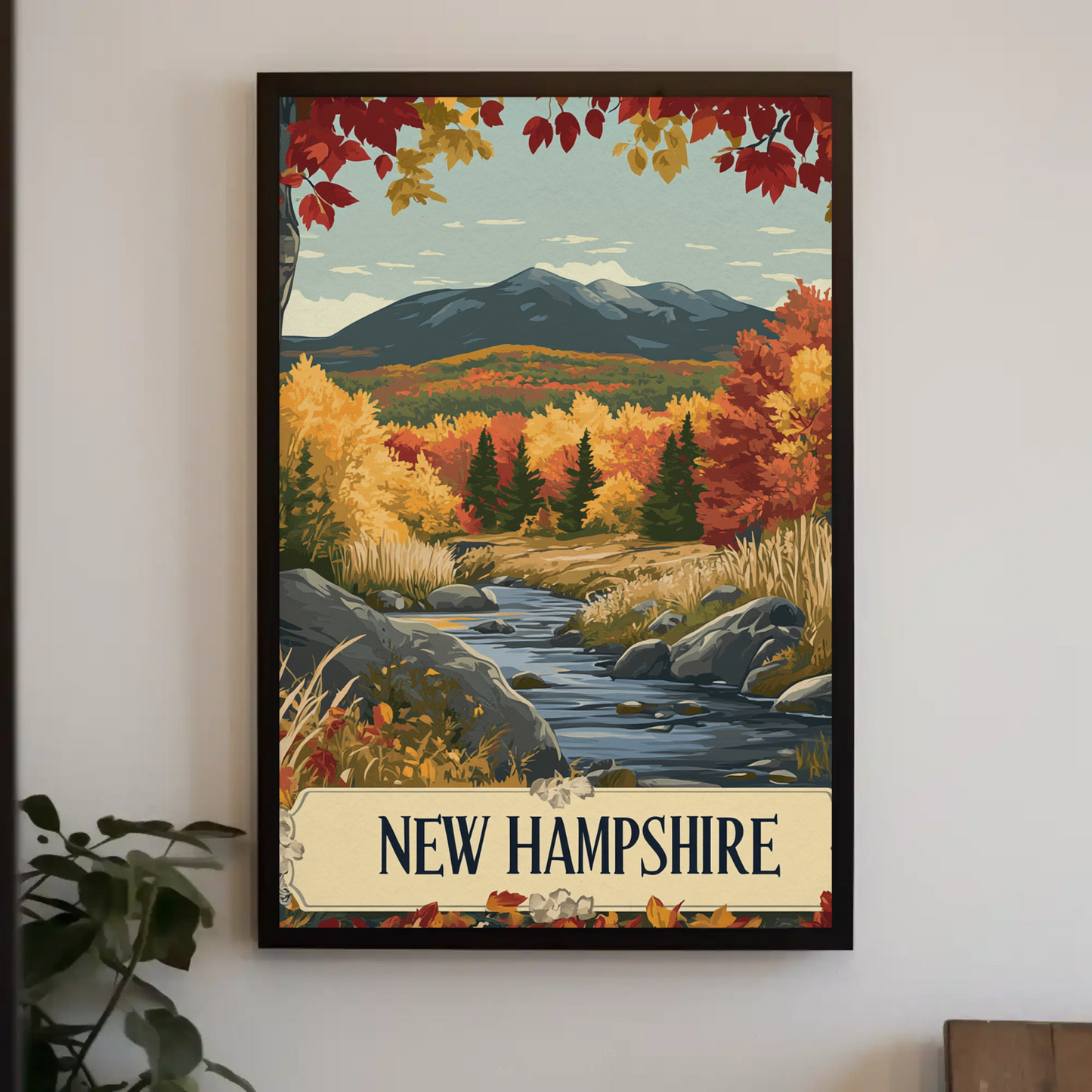 New Hampshire Vintage Poster
